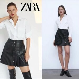 Zara Black pleated Skirt NWT XXL